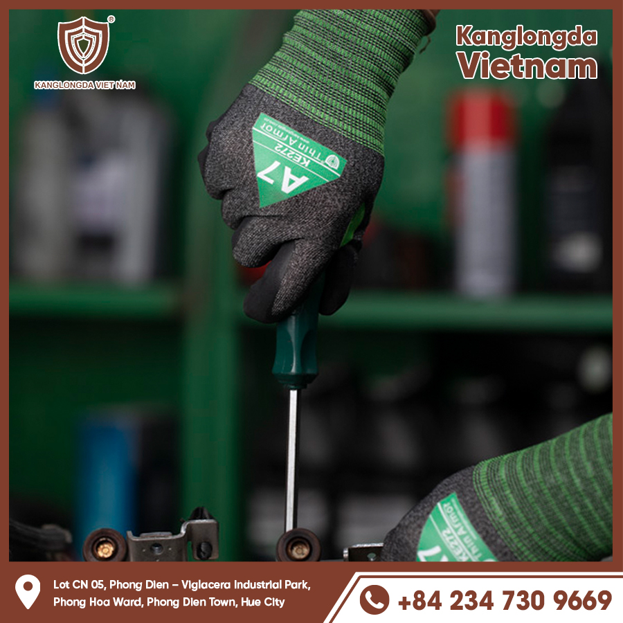 Tight fitting gloves increase flexibility when turning screws accurately.