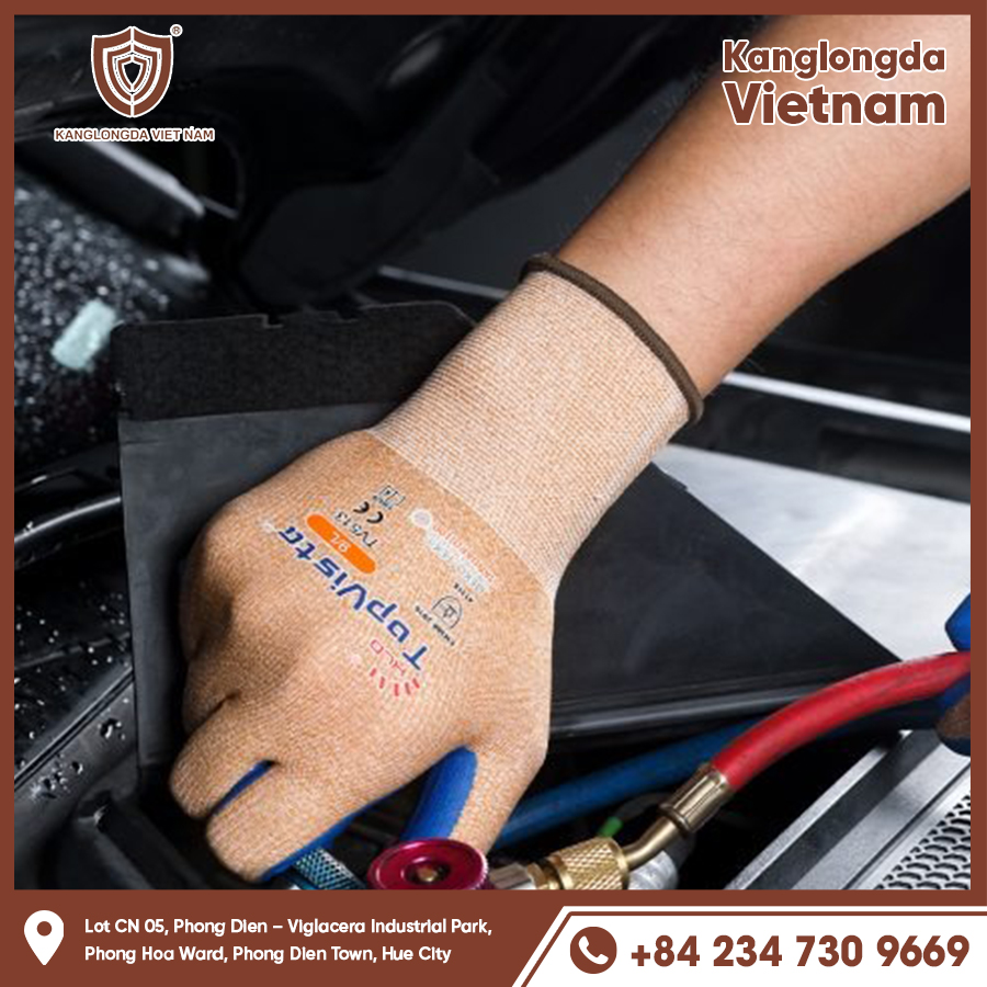 Thin, lightweight gloves support quick and clean car wiring operations.