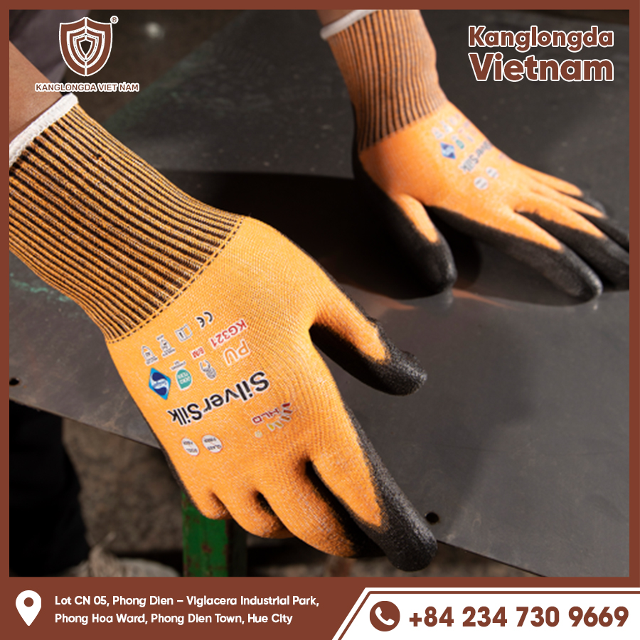 Cut resistant gloves help hold iron pieces safely and securely.