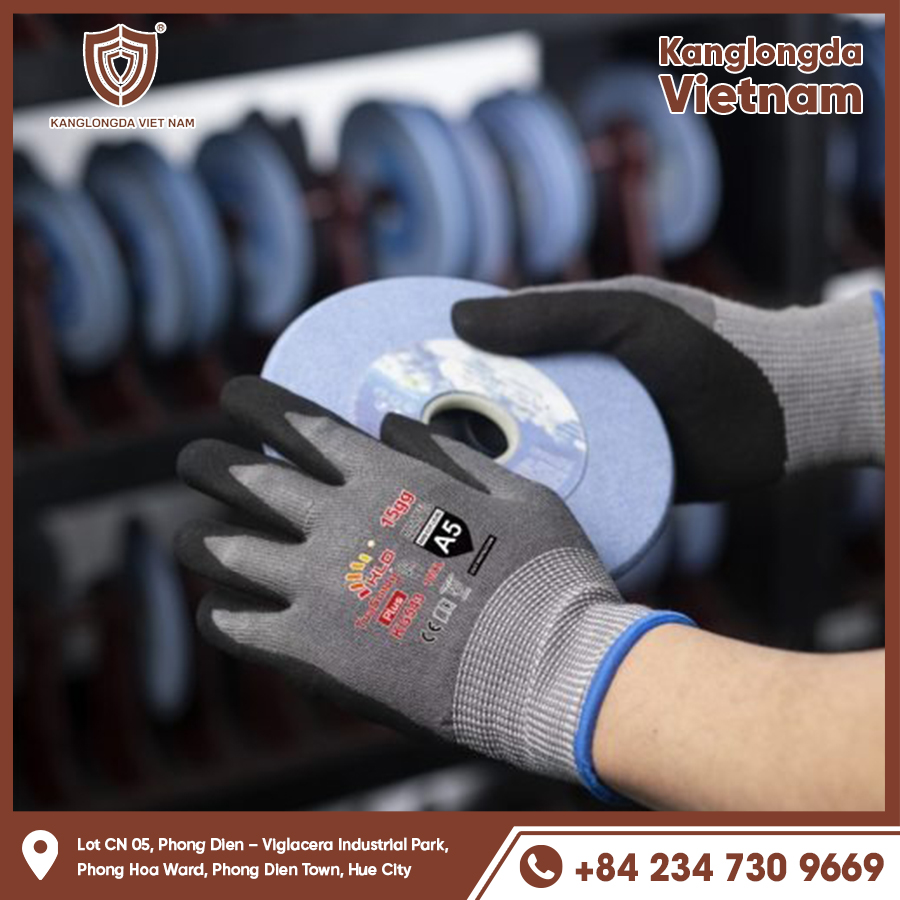 Cutting gloves protect hands when holding sharp cutting tools.