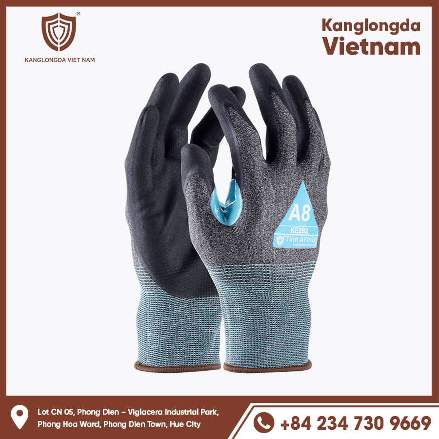 Thick padded gloves protect hands when working with strong force.