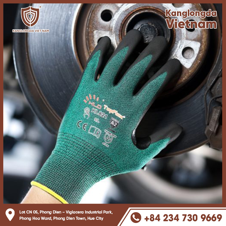 Cut resistant gloves protect hands when handling sharp cutting blades.