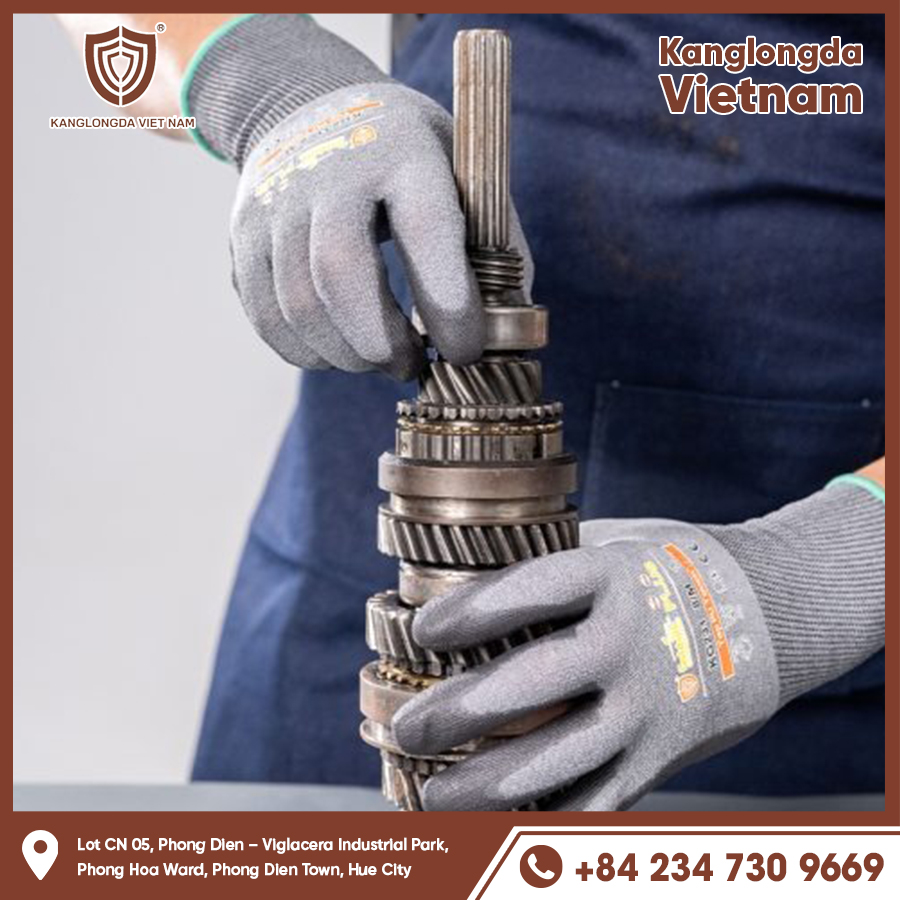 Gloves fit snugly, increase friction, help hold tools firmly when repairing machines.
