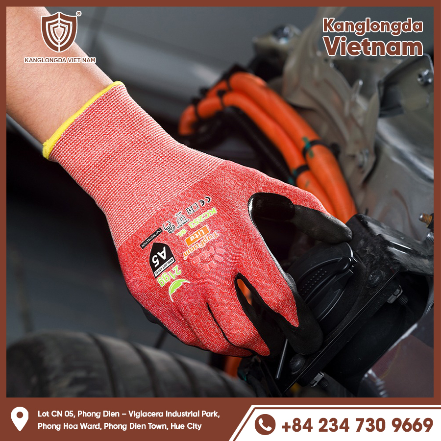 Rubber gloves increase friction for easier and more secure operation.