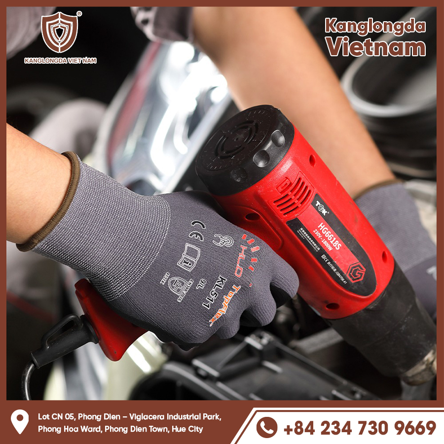 Gloves are non-slip and protect knuckles when using a screwdriver.