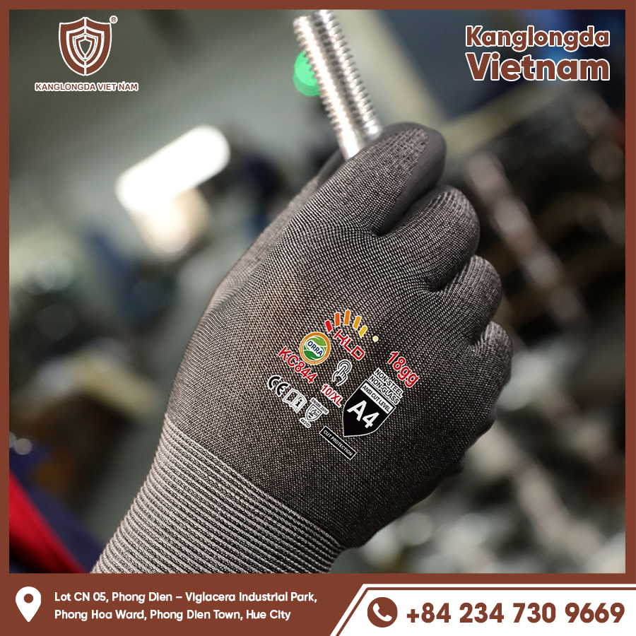 Thin, flexible gloves increase grip when holding screws.