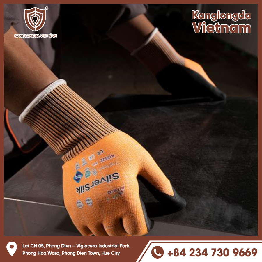 Cut-resistant gloves increase friction when holding iron safely.