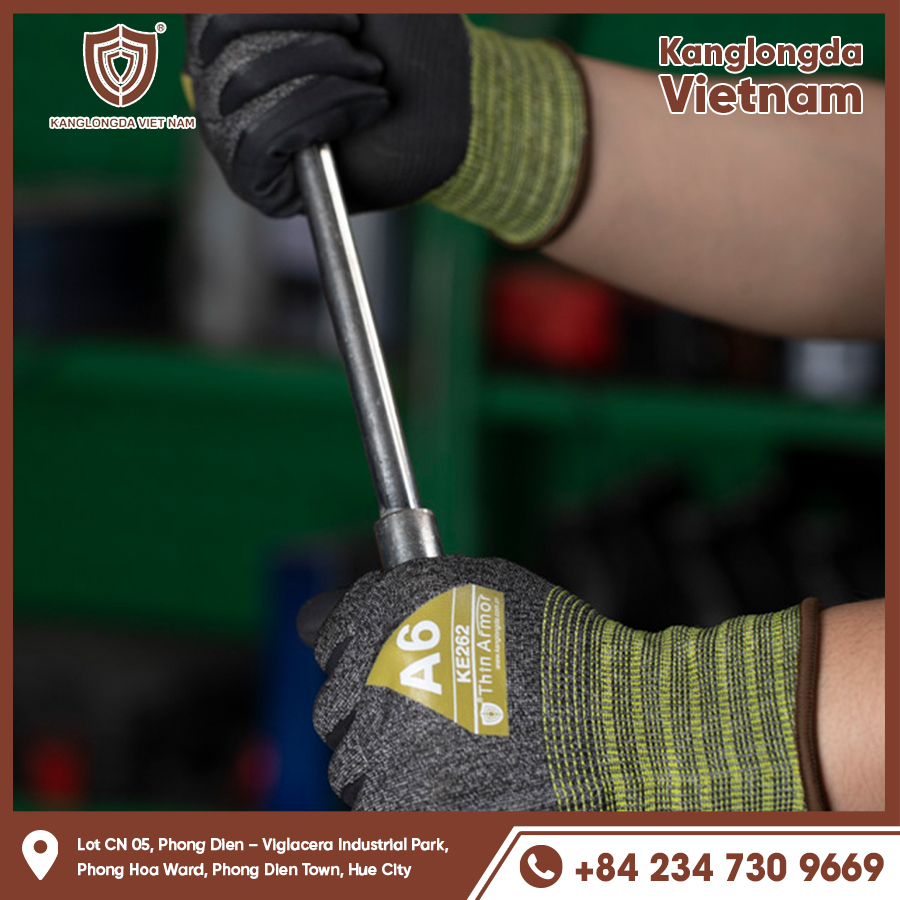 Gloves are anti-slip and protect hands when using strong force.